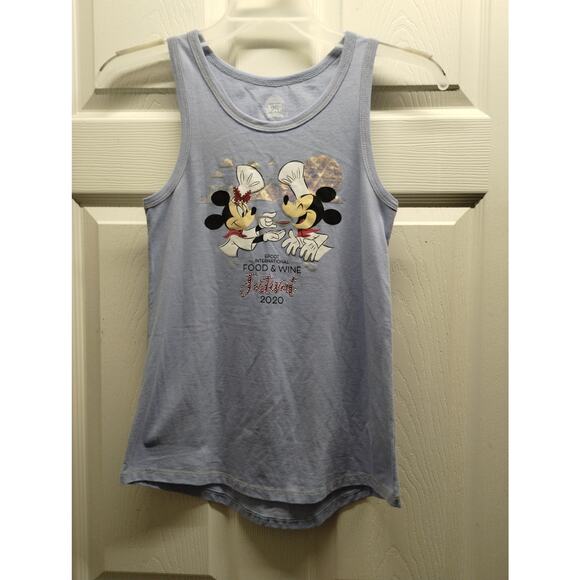 Disney Women's Size Small EPCOT Food & Wine Festival 2020 Mickey Minnie Tank Top - Picture 1 of 6